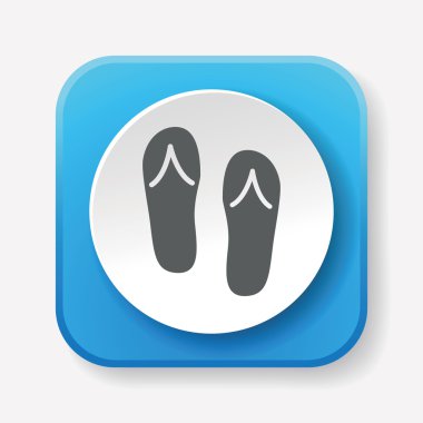 Parmak arası terlik simge vektör çizim