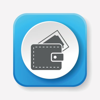 cüzdan ikonu vektör illüstrasyonu