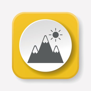 dağ ikonu vektör illüstrasyonu