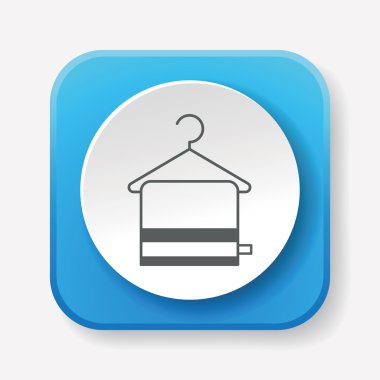 havlu askısı simge vektör çizim