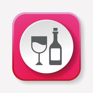 Şampanya simge vektör çizim