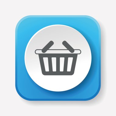 Alışveriş sepeti ikonu vektör illüstrasyonu