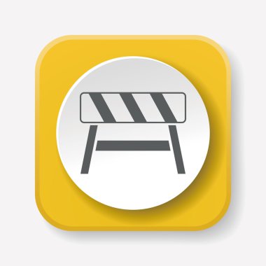 Yollara barikat simge vektör çizim