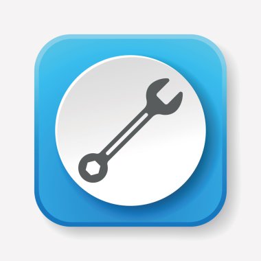 İngiliz anahtarı simgesi vektör illüstrasyonu