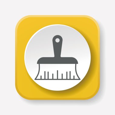 Fırça simgesi vektör illüstrasyonunu boya