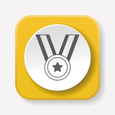 Madalya ikon vektör illüstrasyonu