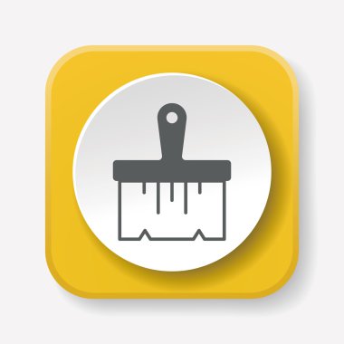 Fırça simgesi vektör illüstrasyonunu boya