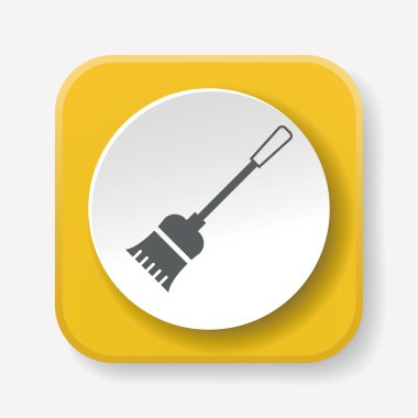 Süpürge simge vektör çizim