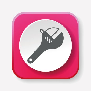 İngiliz anahtarı simgesi vektör illüstrasyonu