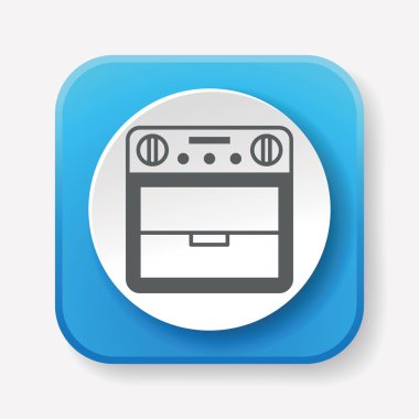 fırın ikonu vektör illüstrasyonu