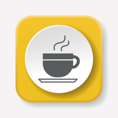 sıcak kahve simge vektör çizim