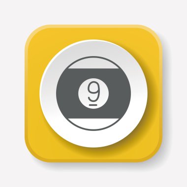 bilardo ikonu vektör illüstrasyonu