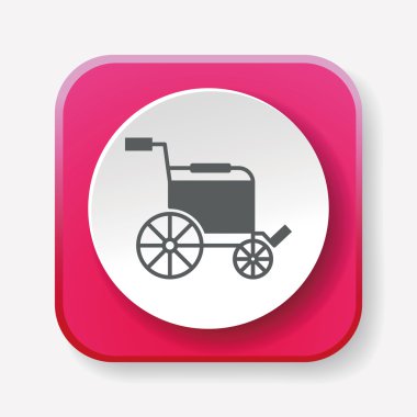 tekerlekli sandalye ikonu vektör illüstrasyonu