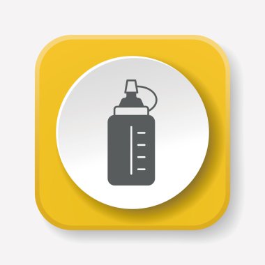 su şişesi simge vektör çizim