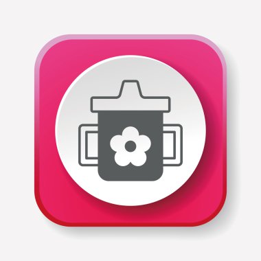 Bebek Kupası simge vektör çizim