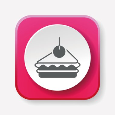 kek ikonu vektör illüstrasyonu