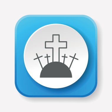 Cadılar Bayramı mezar simge vektör çizim