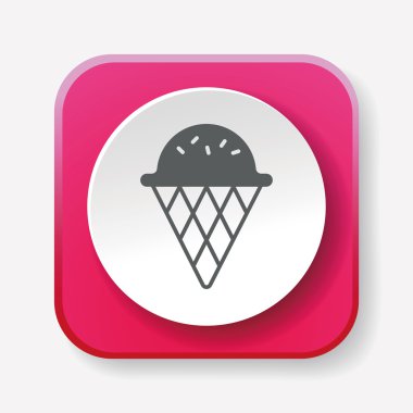 dondurma ikonu vektör illüstrasyonu