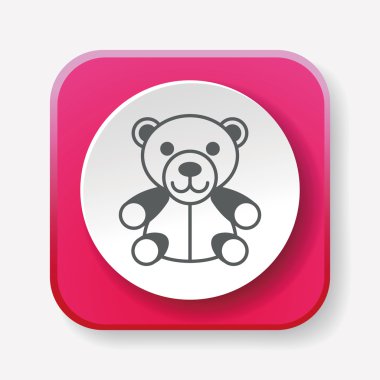 Bebek simge vektör çizim ayı