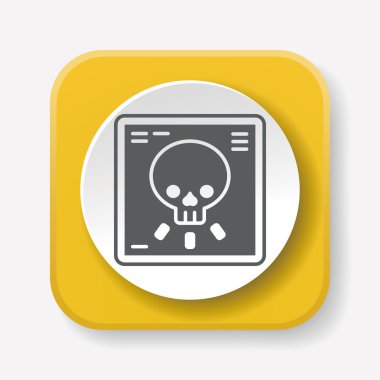 X-ışınları simge vektör çizim