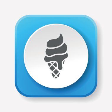 dondurma ikonu vektör illüstrasyonu