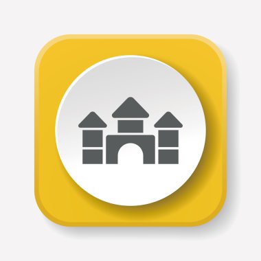 Bebek oyuncak tuğla simge vektör çizim