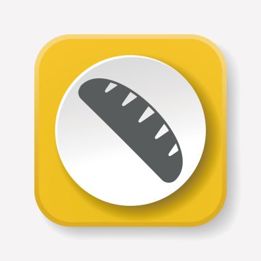 ekmek ikonu vektör illüstrasyonu