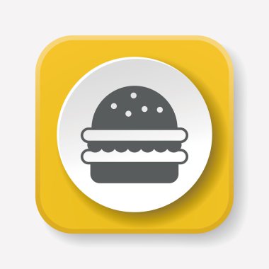 Hamburger ikonu vektör illüstrasyonu