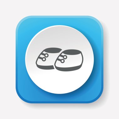 bebek ayakkabısı ikonu vektör illüstrasyonu