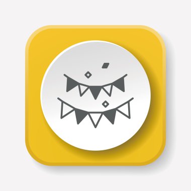 doğum günü Şerit simge vektör çizim