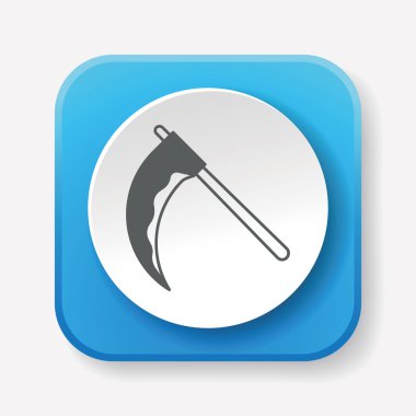 Cadılar Bayramı tırpan simge vektör çizim