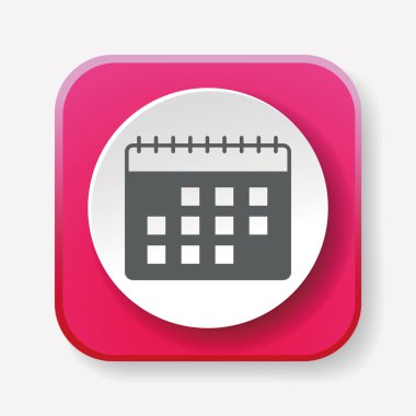 Takvim simgesi vektör illüstrasyonu