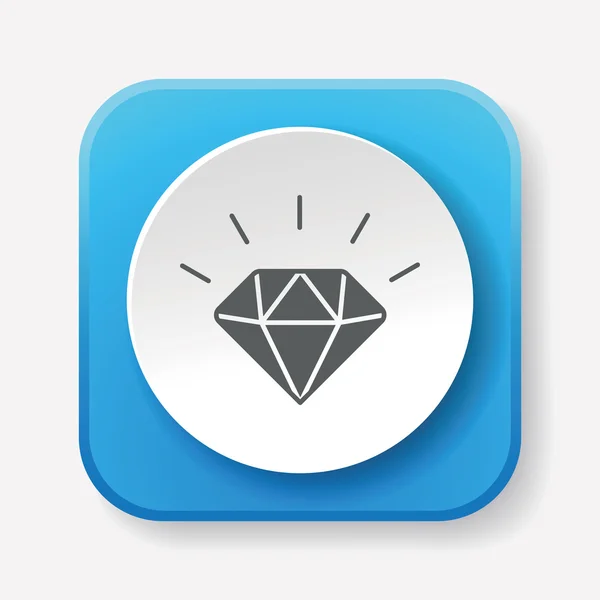 Diamante icona vettoriale illustrazione — Vettoriale Stock
