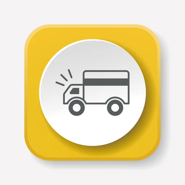 Ilustração do vetor ícone do caminhão de carga —  Vetores de Stock