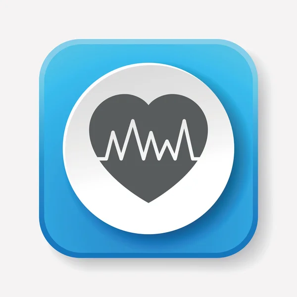 Illustrazione vettoriale icona ECG — Vettoriale Stock