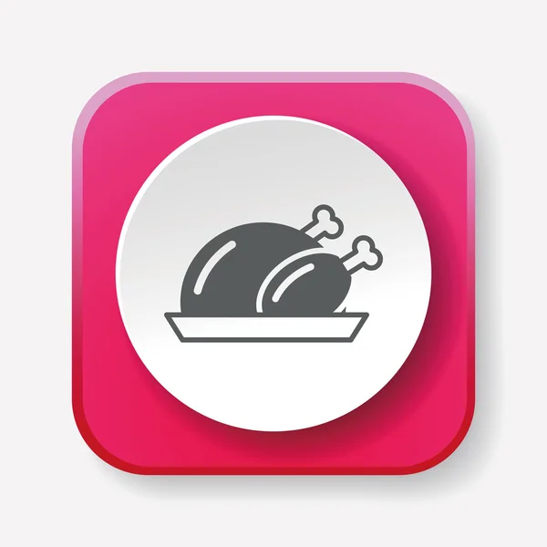 Icono de pollo vector ilustración — Archivo Imágenes Vectoriales