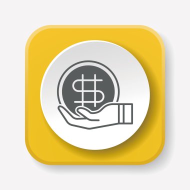 finansal para sembol simge vektör çizim