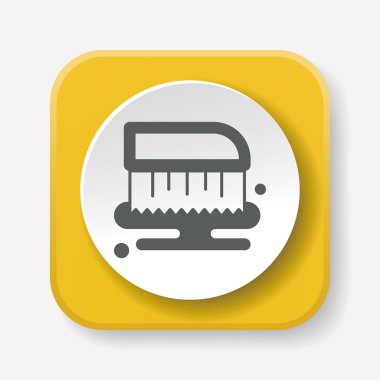 Temizlik fırça simge vektör çizim vektör çizim