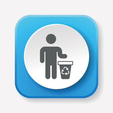 Çevre koruma kavramı geri dönüşümlü çöp simge vektör çizim vektör çizim