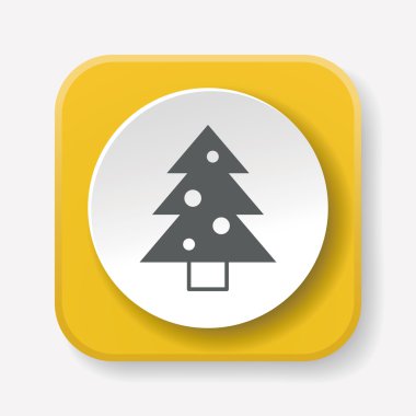 Noel ağacı simgesi vektör illüstrasyonuName