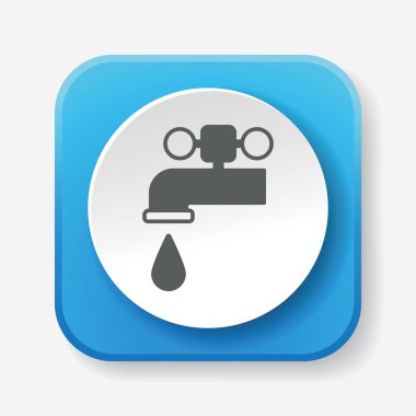 Musluk simgesi vektör illüstrasyonu