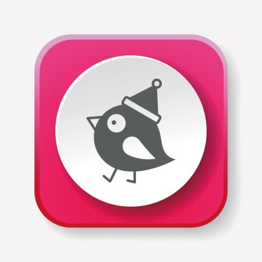 Noel kuş simge vektör çizim