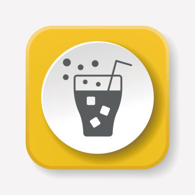 Tiyatro içecekler ve patlamış mısır simge vektör çizim