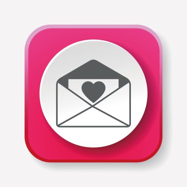 aşk harfi simgesi vektör illüstrasyonu