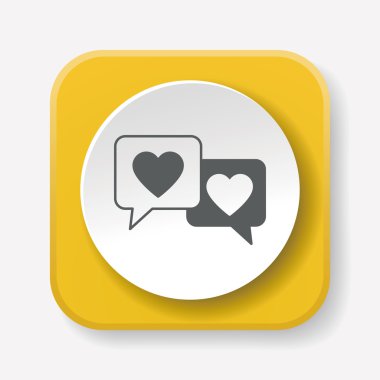 ileti simge vektör çizim seviyorum