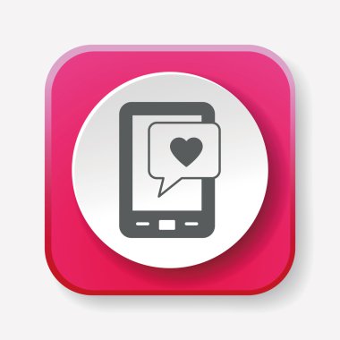 ileti simge vektör çizim seviyorum