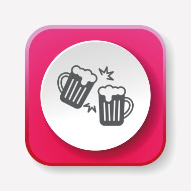 bira ikonu vektör illüstrasyonu
