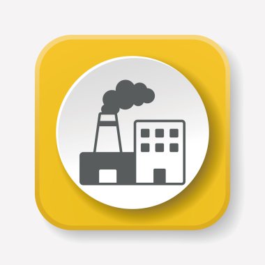 Çevre koruma kavramı fabrika simge vektör çizim