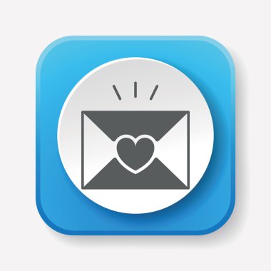 aşk harfi simgesi vektör illüstrasyonu