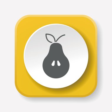 meyveler armut simge vektör çizim